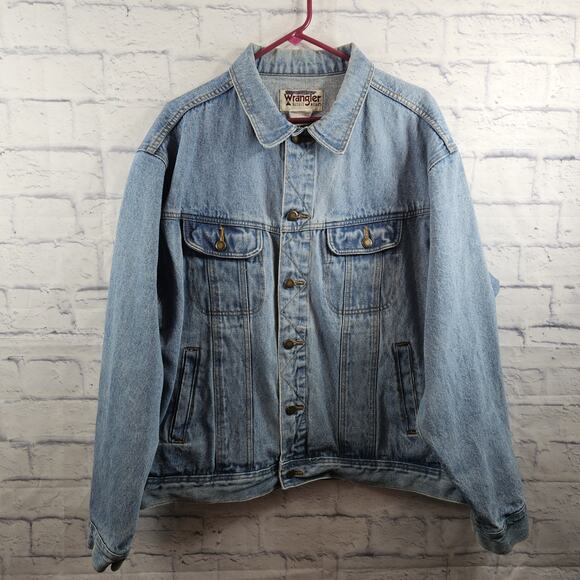 Wrangler Other - Vintage Wrangler Jacket Mens XXL Rugged Wear Denim Jeans Outdoor Trucker
